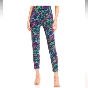 J Mclaughlin nwt Layne Pants in Amelia Floral Navy classic holiday winter 12